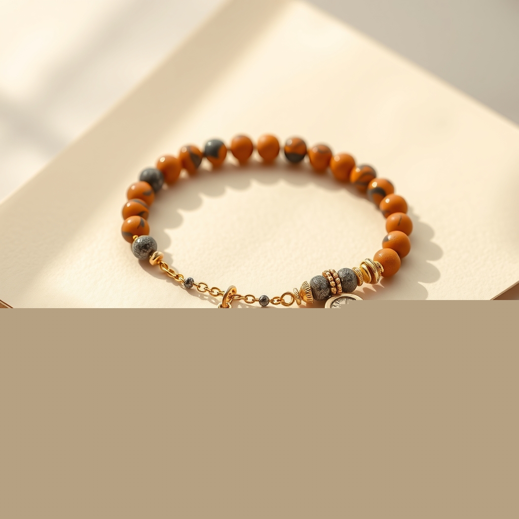 Camino Dorado · Pulsera de Ojo de Tigre y Pirita con Elefante · foto de estudio