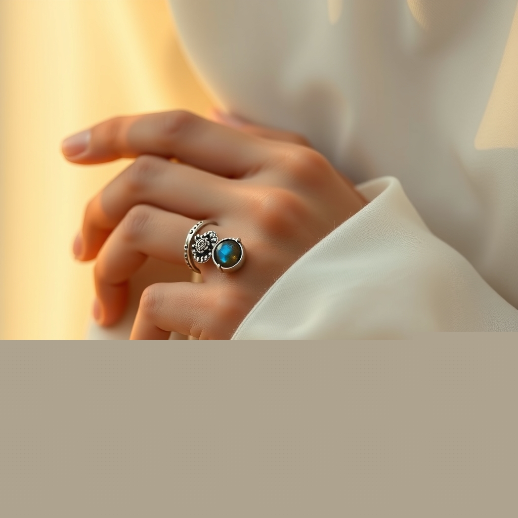 Luz Interior · Anillo de Labradorita · puesta