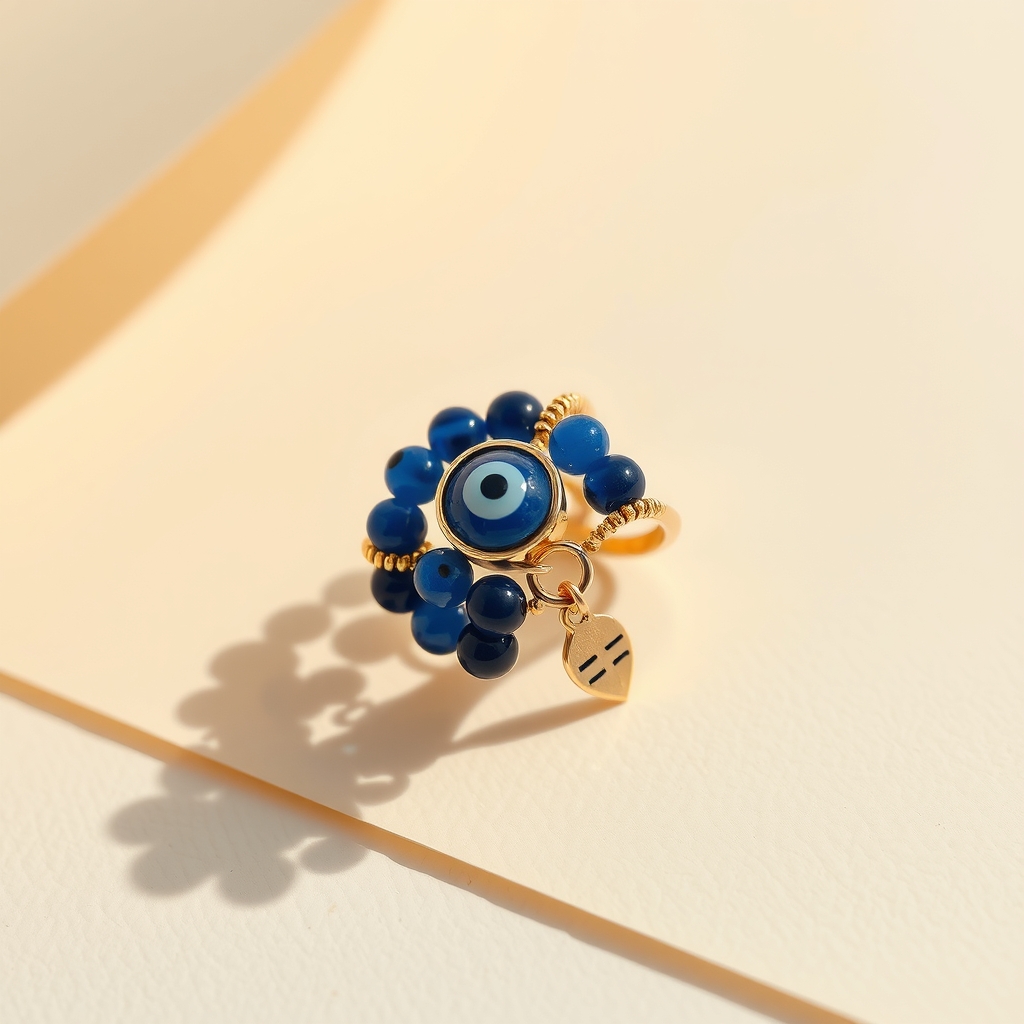 Mirada Sabia · Anillo Sello de Ojo Turco con Lapislázuli · foto de estudio