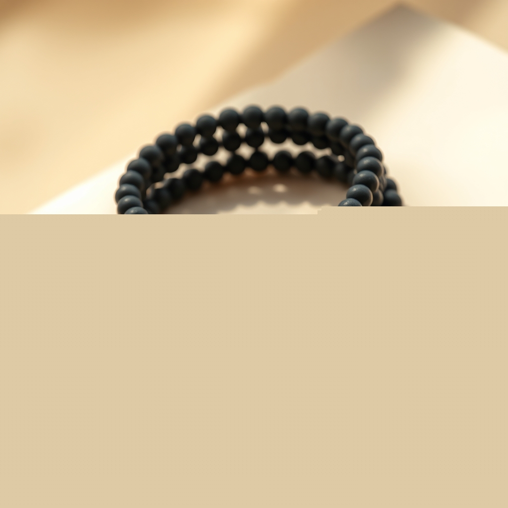 Paso Valiente · Pulsera Envolvente de Lava y Hematita con Flecha · foto de estudio
